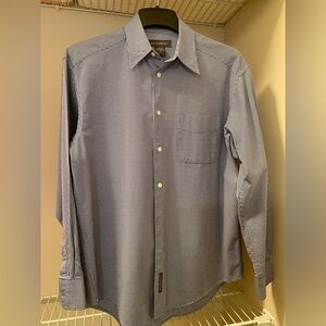 SALE! $10 Men’s Banana Republic blue houndstooth long sleeve shirt size M